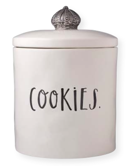Rae Dunn Crown Cookie Jar