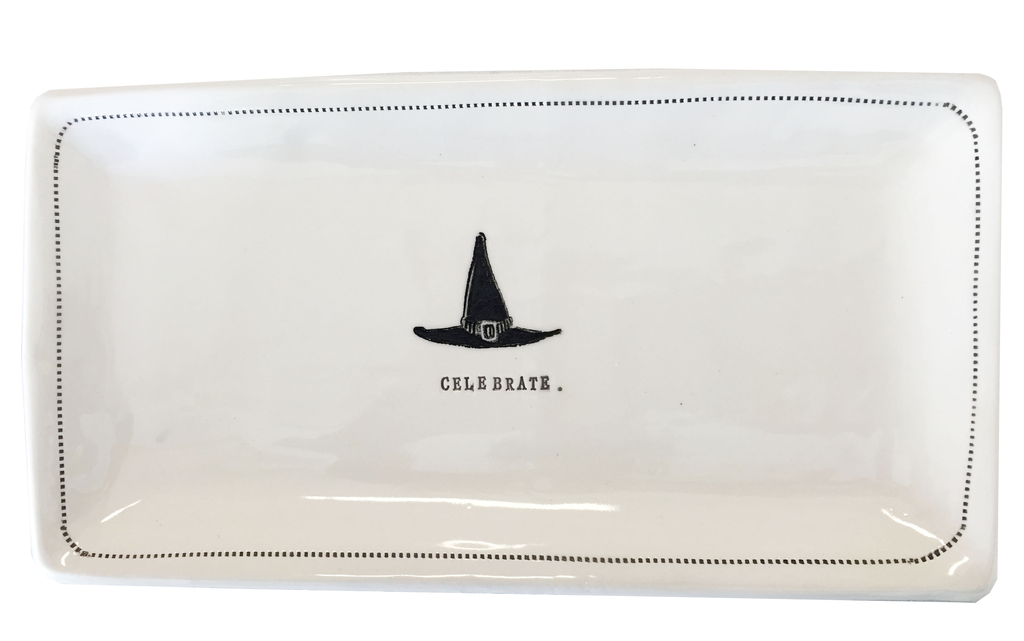 Witches Hat Celebrate - Porcelain 11x5 Platter