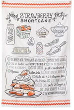 Cotton Printed Recipe Tea Towels, 4 styles