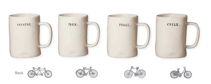 Rae Dunn Bike Mugs