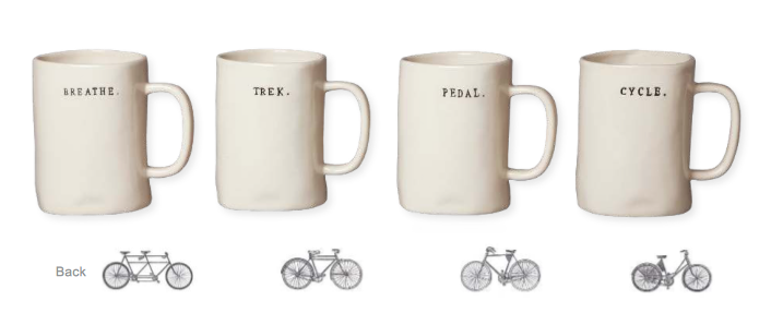 Rae Dunn Bike Mugs