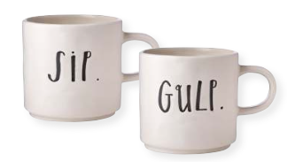 Rae Dunn Sip & Gulp Mug Set