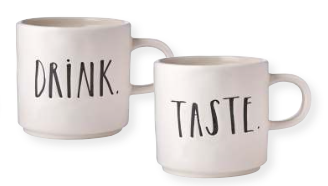 Rae Dunn Drink & Taste Mug Set