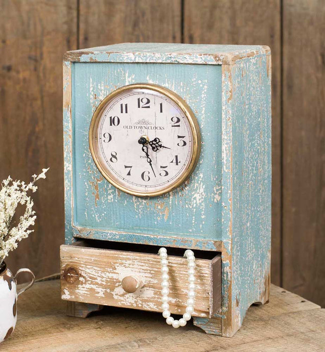 Blue Tabletop Clock