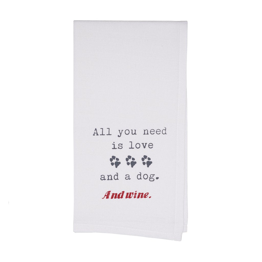 Tea Towel - All You Need Is Love and a Dog