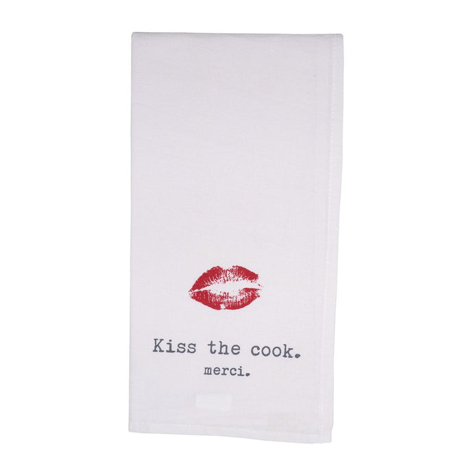 Tea Towel - Kiss the Cook. Merci.